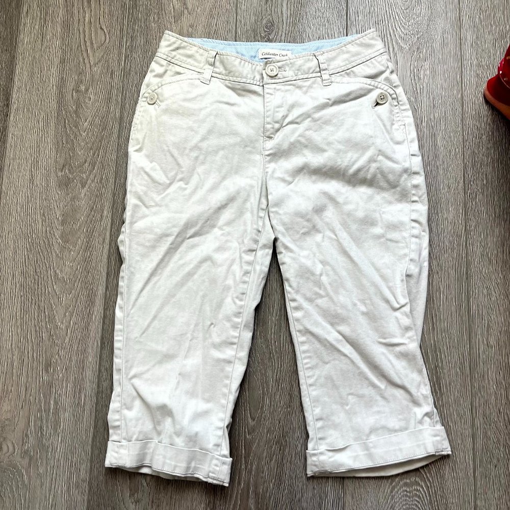 Coldwater Creek Beige Tan Capris Size 4P